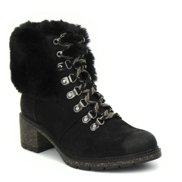 Aetrex Brooklyn Weatherproof Fur Lace Up Boot